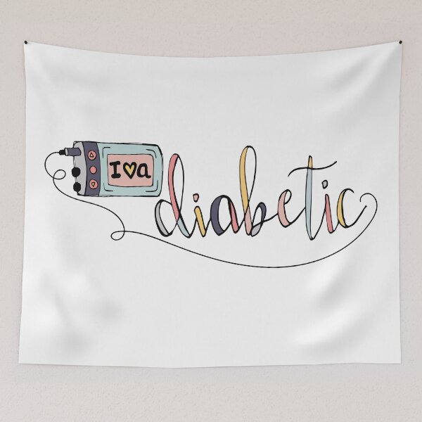 Item preview, I Heart a Diabetic - black letters for light backgrounds designed and sold by Carly Tino Coaching LLC.
