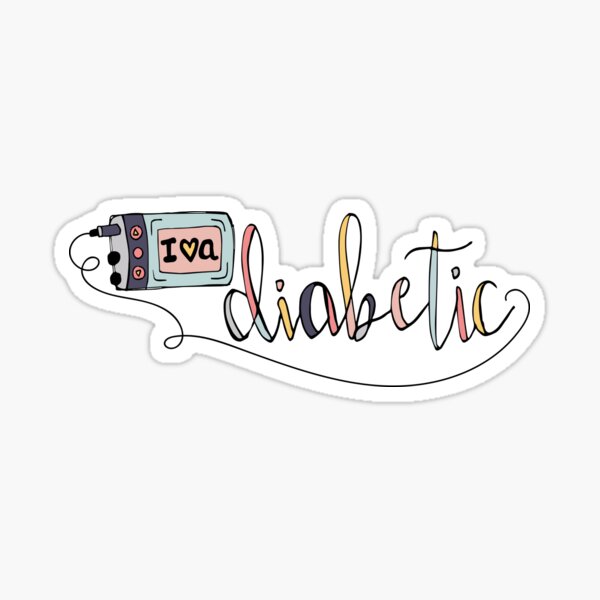 I Heart a Diabetic - black letters for light backgrounds Sticker