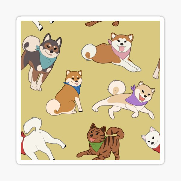 Nihon Ken Pattern - YELLOW Sticker