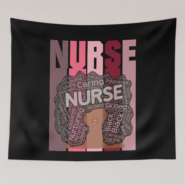 Item preview, Black Nurse Words in Afro Art designed and sold by blackartmatters.