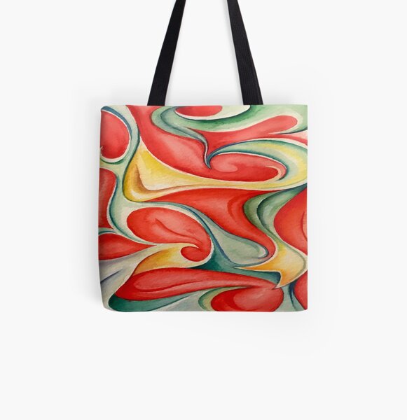 Acuarela 3 Bolsa estampada de tela