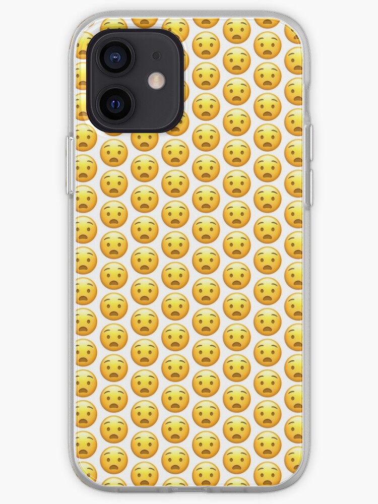 Anguished Face Emoji Iphone Case By Joemcl Redbubble