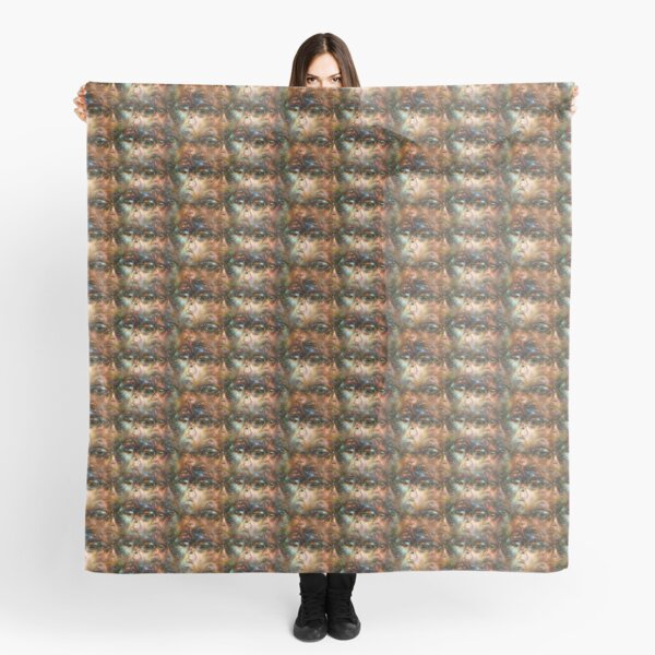 Deep Dream Facial Pattern Scarf