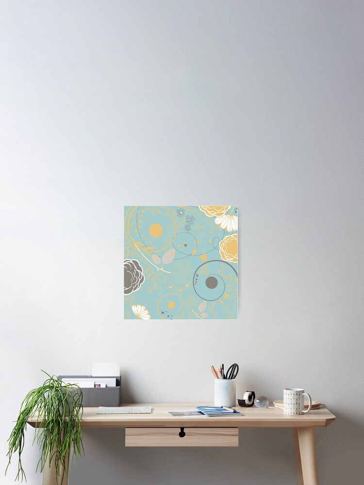 Thumbnail 2 of 3, Poster, Cute Floral designed and sold by AbstractCreatur.