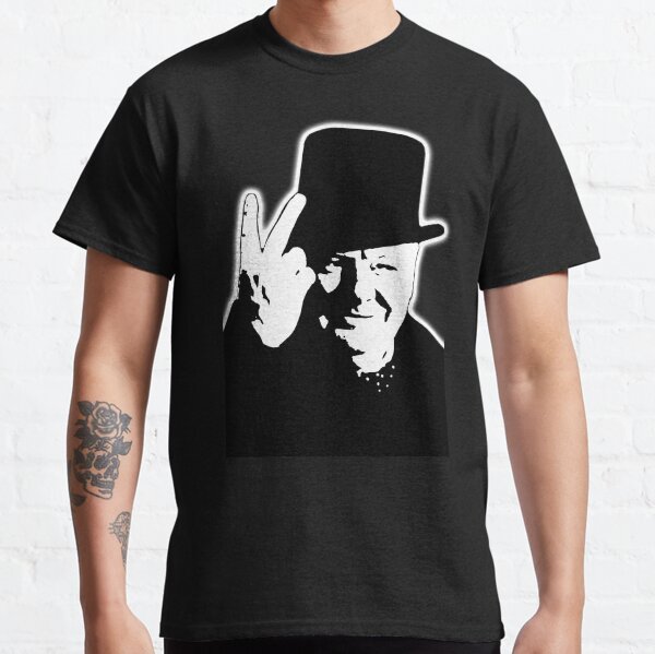 V sign. Victory, V, 1943, WWII, Winston, Churchill, British prime minister. Classic T-Shirt