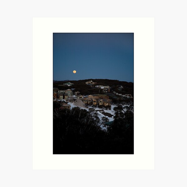 Item preview, Moon Rising as Sun Sets at Mount Buller designed and sold by AndrewWilson.