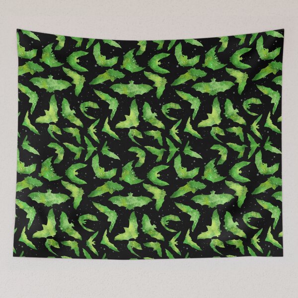 Item preview, Green halloween bats designed and sold by BlueMothShop.