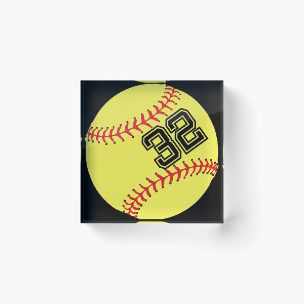 Item preview, Softball Player Jersey No 32 Back Number #32 Ball Sport Sticker Gift designed and sold by theshirtinator.
