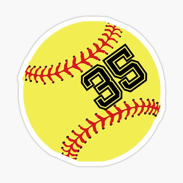 Baseball Decal Jersey Number Decals Baseball or Softball Number Decal Softball Decals