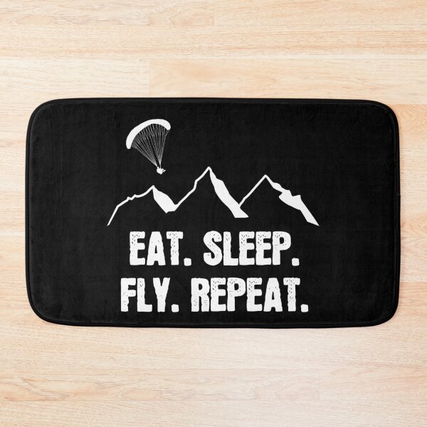 Item preview, Eat Sleep Fly Repeat! Paragliding paraglider parachute designed and sold by VollNiceDesign.
