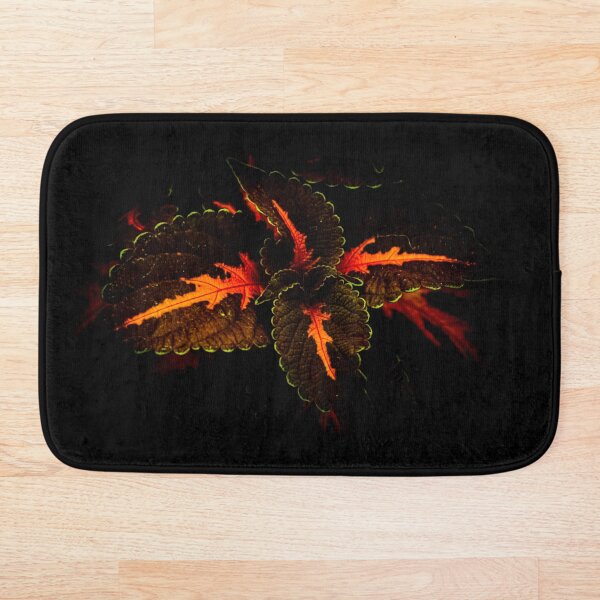 Shadow Green Leaves Bath Mat