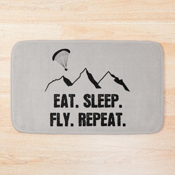 Item preview, Eat Sleep Fly Repeat! Paragliding paraglider parachute designed and sold by VollNiceDesign.