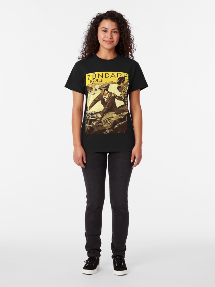 Alternate view of Vintage motorcycle...Zundapp 1933 advertising. Classic T-Shirt