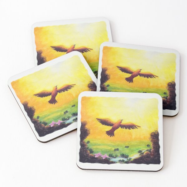 Item preview, watercolor painting vintage eagle rising into the air  designed and sold by Jonah Augustin Gray.