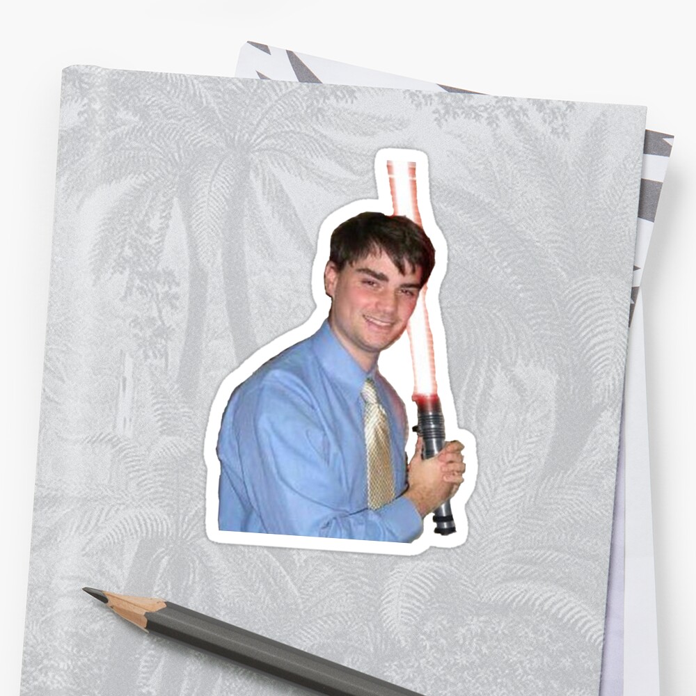 "Ben Shapiro Holding Lightsaber" Sticker by jmlolz | Redbubble