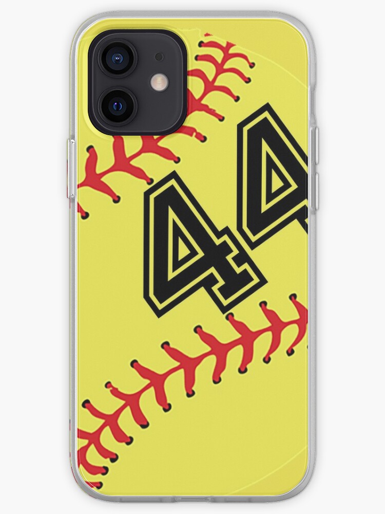 Softball Player Jersey No 44 Back Number 44 Ball Sport Sticker Gift Iphone Case Cover By Theshirtinator Redbubble