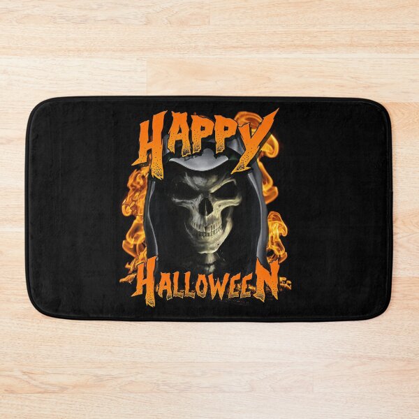 Item preview, Happy Halloween Death Skull Grim Reaper With Flames designed and sold by UniQueensShop.