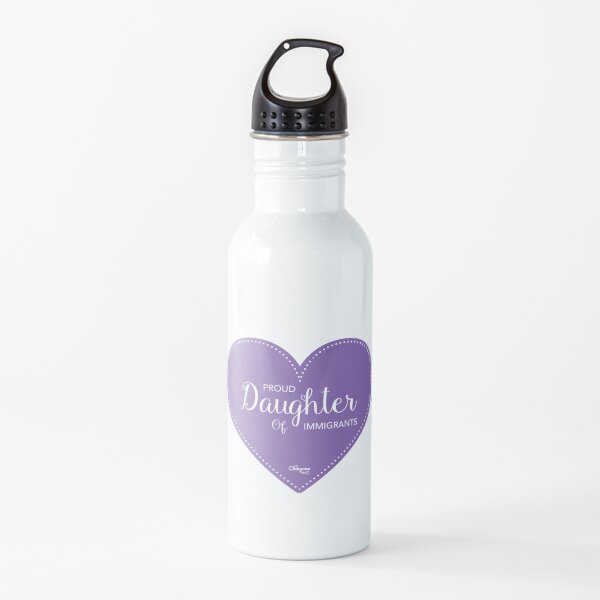 Proud Daughter of Immigrants Heart Water Bottle