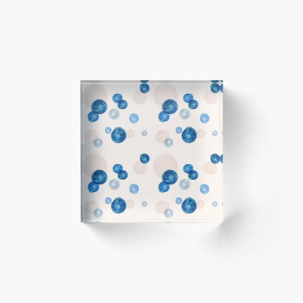 Blaue Flecken Acrylblock