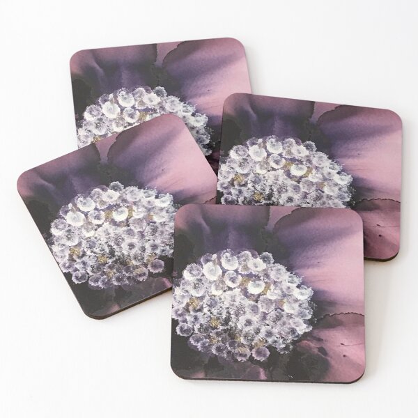 Item preview, Deep purple flower centre Alcohol ink designed and sold by Gill Barrett Art.