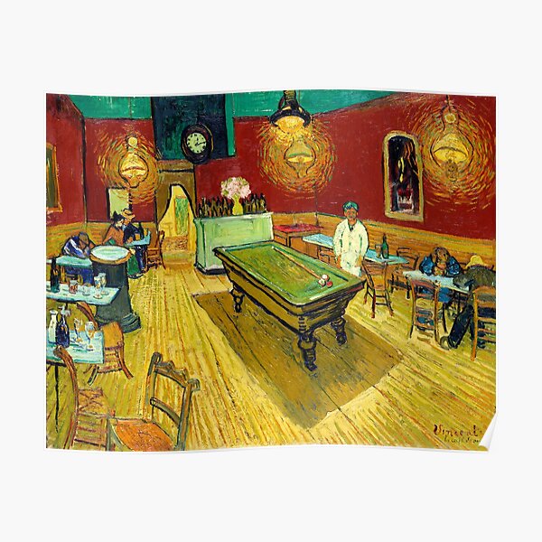 Le cafe de nuit (The Night Cafe) (1888) by Vincent van Gogh. Poster