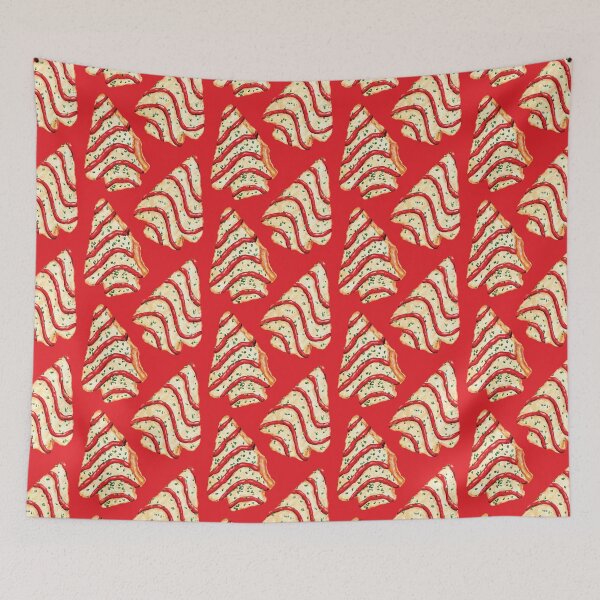 Item preview, Christmas Tree Cakes Pattern - Red designed and sold by Kelly  Gilleran.
