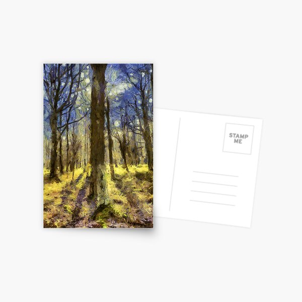 Vincent Van Gogh Forest Art Postcard