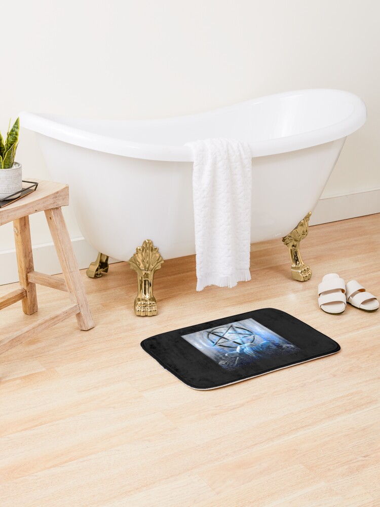 dark wood bath mat