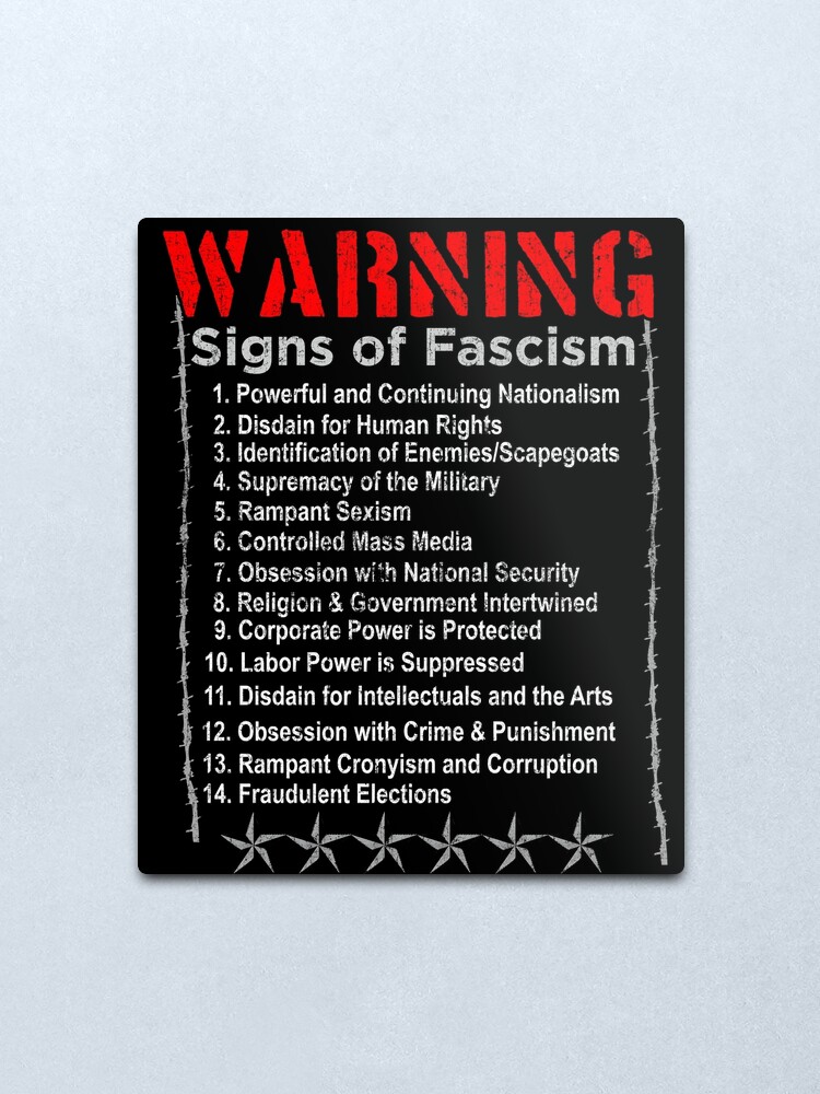 warning signs of fascism shirt