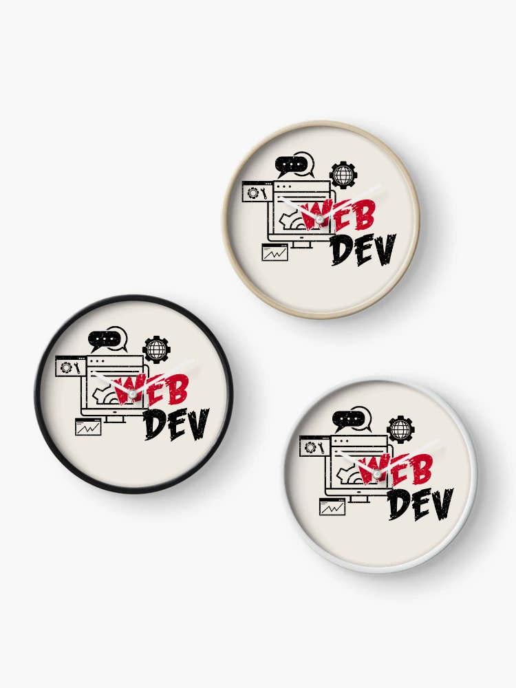Thumbnail 3 of 4, Clock, Web Developer Web Development Internet DEV designed and sold by torlei565.