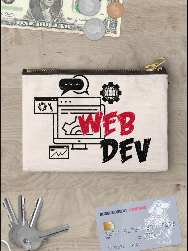 Thumbnail 3 of 4, Zipper Pouch, Web Developer Web Development Internet DEV designed and sold by torlei565.
