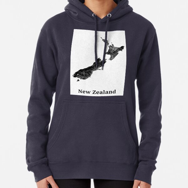 Country Silhouettes New Zealand Unisex Hoodie Travel Oceania Wellington 