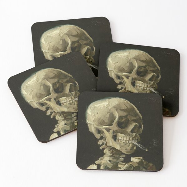 Item preview, Skull Of A Skeleton With A Burning Cigarette - Vincent Van Gogh designed and sold by maryedenoa.