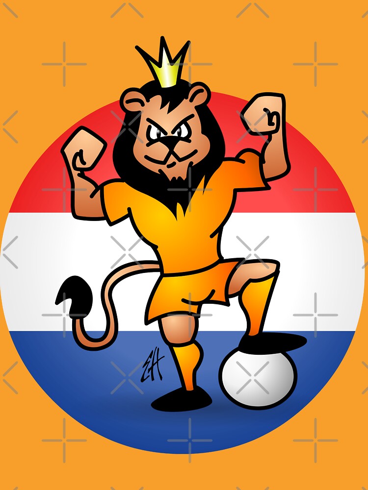Orange lion soccer hero by cardvibes