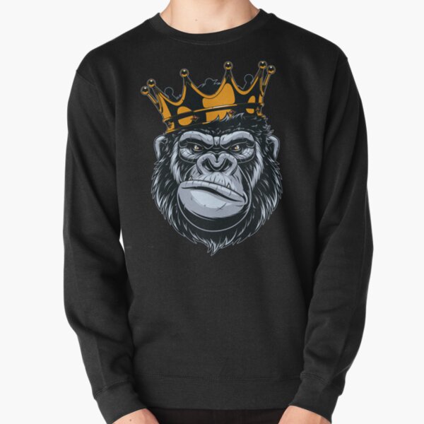 King Gorilla King Kong Ape Monkey Swag Illustration Pullover Sweatshirt