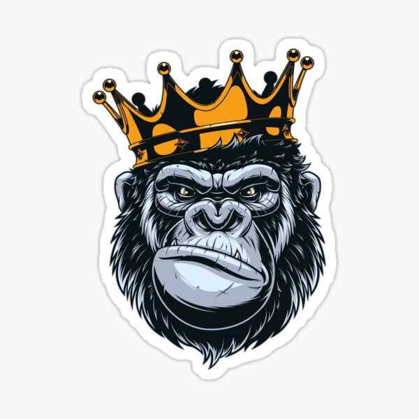Gorilla King Sticker Decal