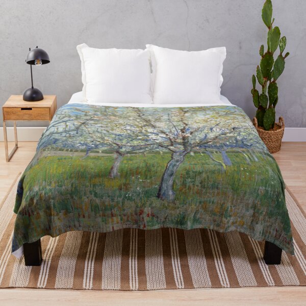 Item preview, Vincent Van Gogh - Orchard with Blossoming Apricot Trees designed and sold by vakashop.