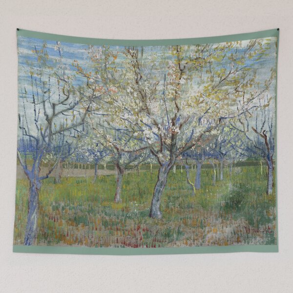 Item preview, Vincent Van Gogh - Orchard with Blossoming Apricot Trees designed and sold by vakashop.