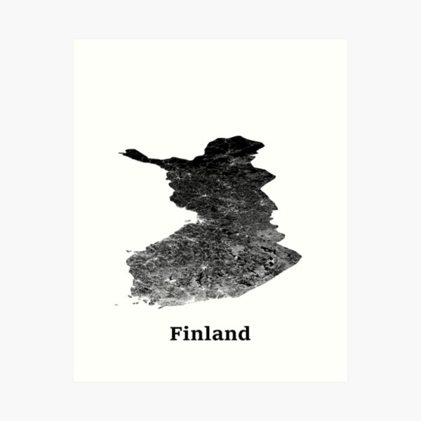 Vista previa del artículo con la obra «Arte de pared de Finlandia», diseñado y vendido por AmazingMapArt.