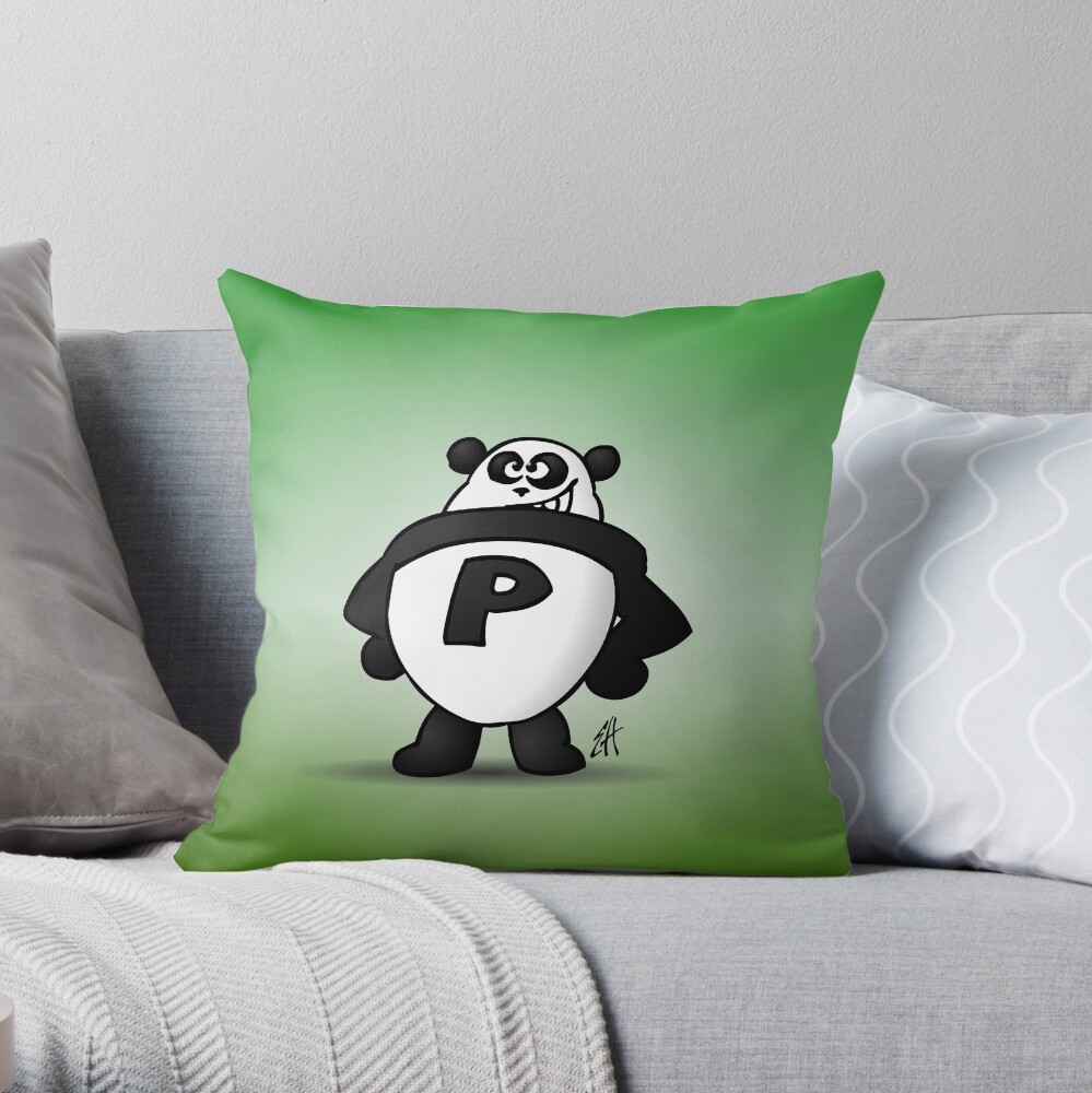 Panda Power Throw Pillow