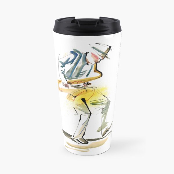 Saxophone Musician art Travel Mug