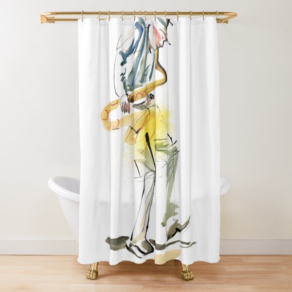 Saxophone Musician art Shower Curtain