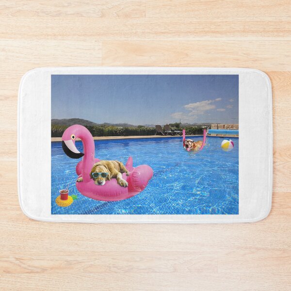 Item preview, Funny Dog Pool Party Photoshop Artwork designed and sold by dreamdrawer15.