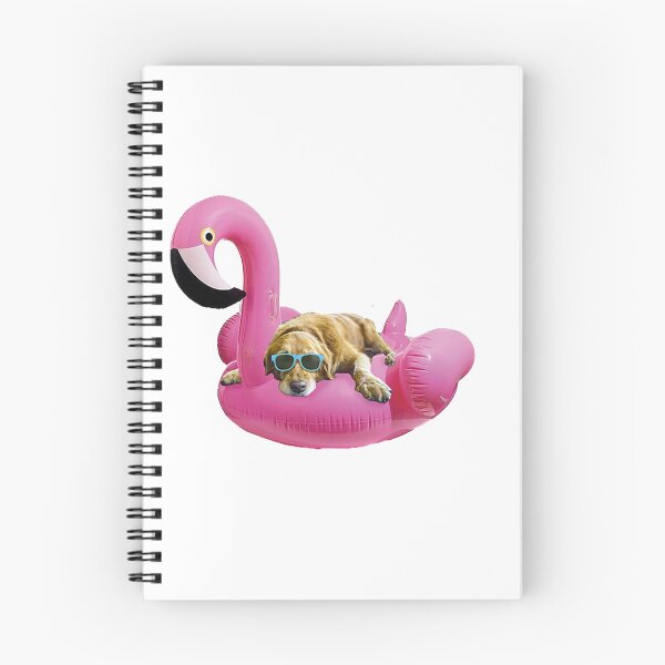 Item preview, Sunglass Dog and Pink Flamingo Floatie designed and sold by dreamdrawer15.