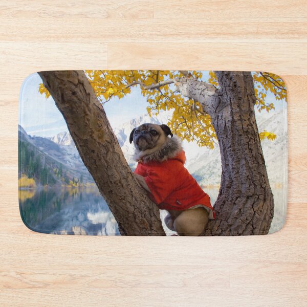 Item preview, Mountain Pug Enjoys View From the Trees designed and sold by pugventurephoto.