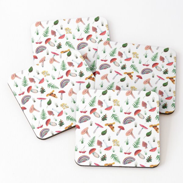 Item preview, Mushrooms, leaves, grass, mountain ash pattern designed and sold by zatmeniee.