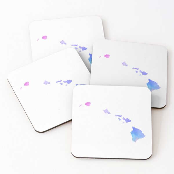 Item preview, Hawaii Map Watercolor Purple Shades designed and sold by lukassfr.