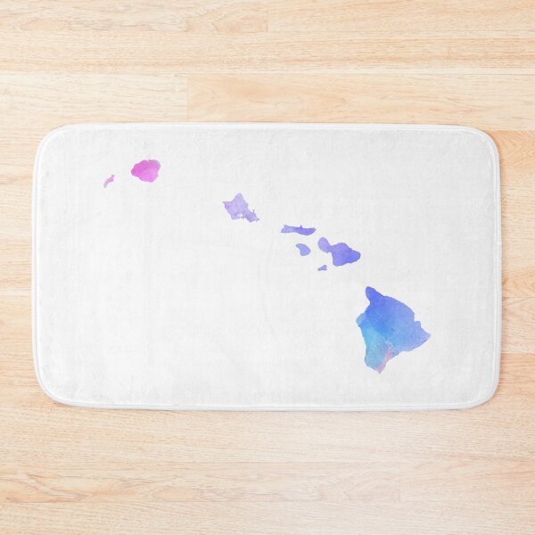 Item preview, Hawaii Map Watercolor Purple Shades designed and sold by lukassfr.
