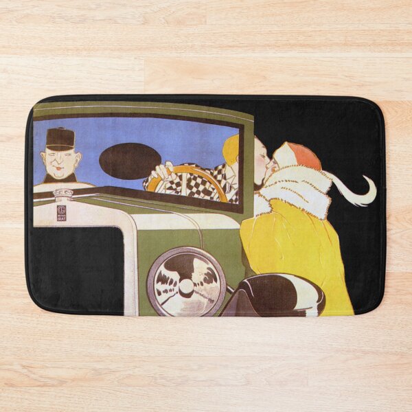 Item preview, Couple Kissing Vintage French Art Deco Automobile ad designed and sold by Glimmersmith.