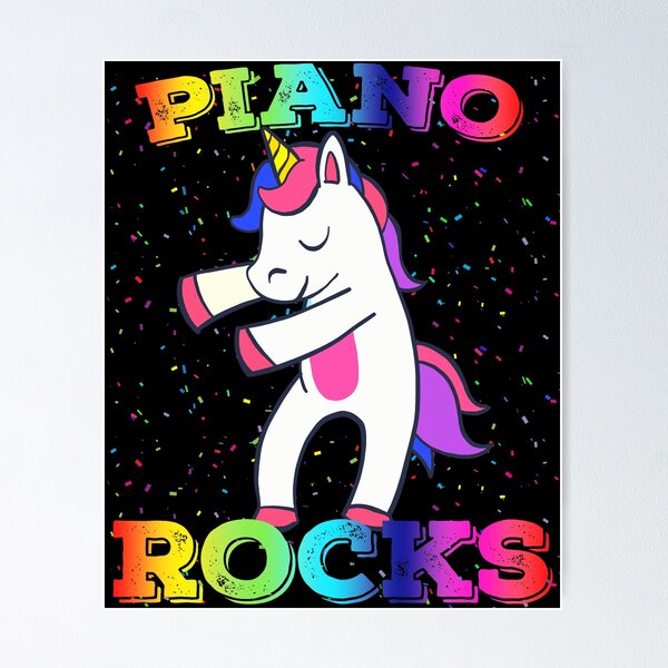 Artikelvorschau, Piano Rocks! Einhorn-Glasschlacke Tshirt Erster Schultag entworfen und verkauft von MagicBoutique.